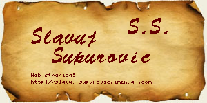 Slavuj Supurović vizit kartica